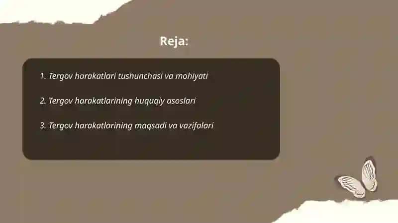 Tergov harakatlari tushunchasi va turlari 2