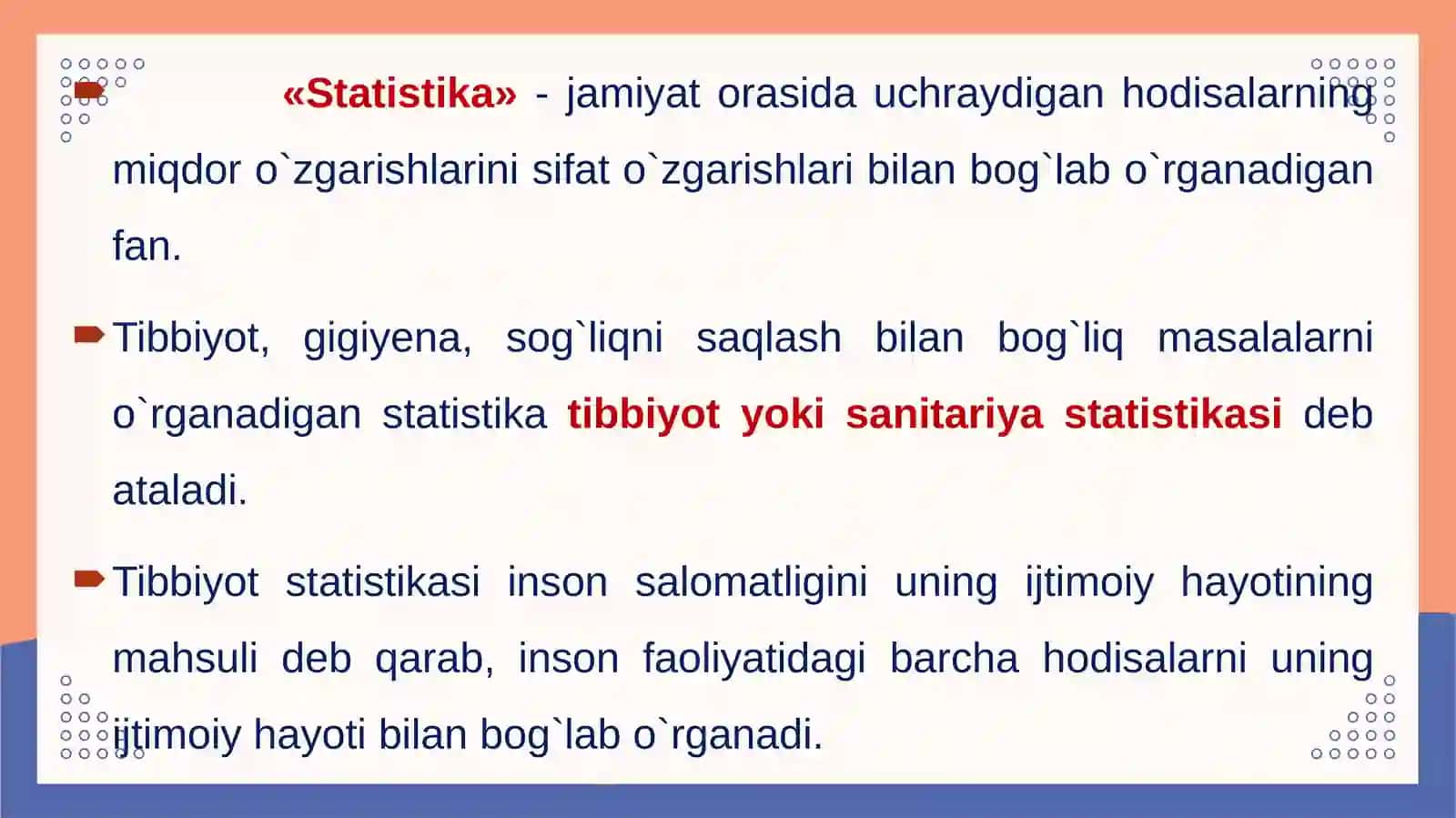 Statistik tadqiqotlar tashkil etish va ularning bosqichlari 2