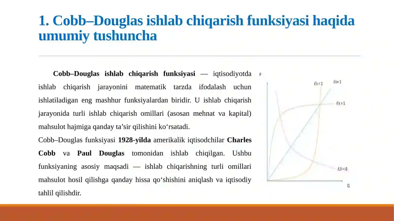 Cobb-Douglas ishlabchiqarish funksiyasi 2