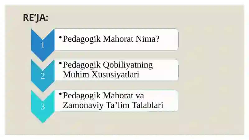 Pedagogning kasbiy mahorati, pedagogik imkoniyatlari va ularning tarkibiy asoslari 2