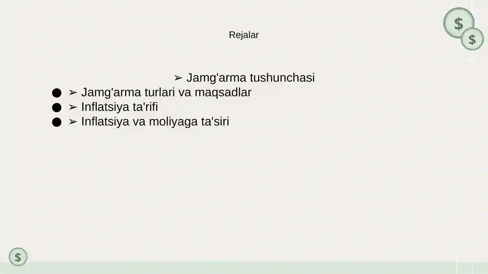 JAMG'ARMA, INFLATSIYA VA ULARNING SHAXSIY MOLIYAGA TASIRI 2