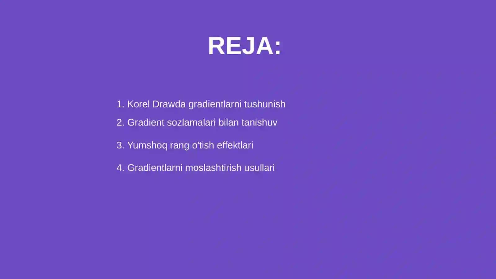 Corel Draw dasturida gradient(rang òtish) effektlarini yaratish 2
