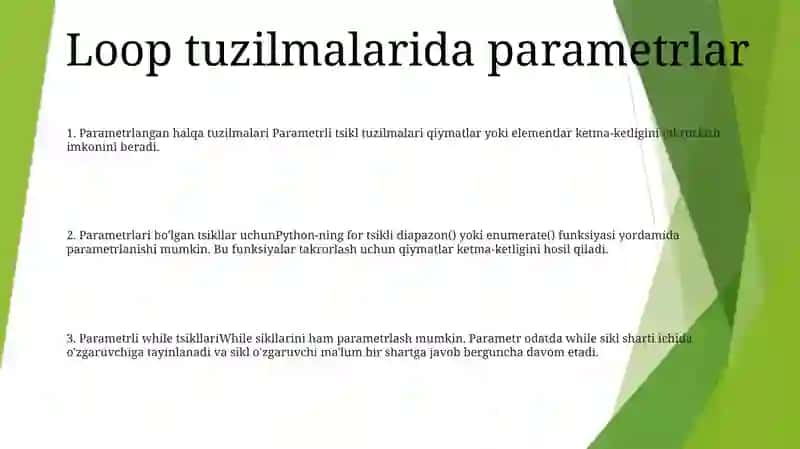 Parametr Boyicha Sikl Operatoriga Oid Misollarning Dasturini Tuzish 2