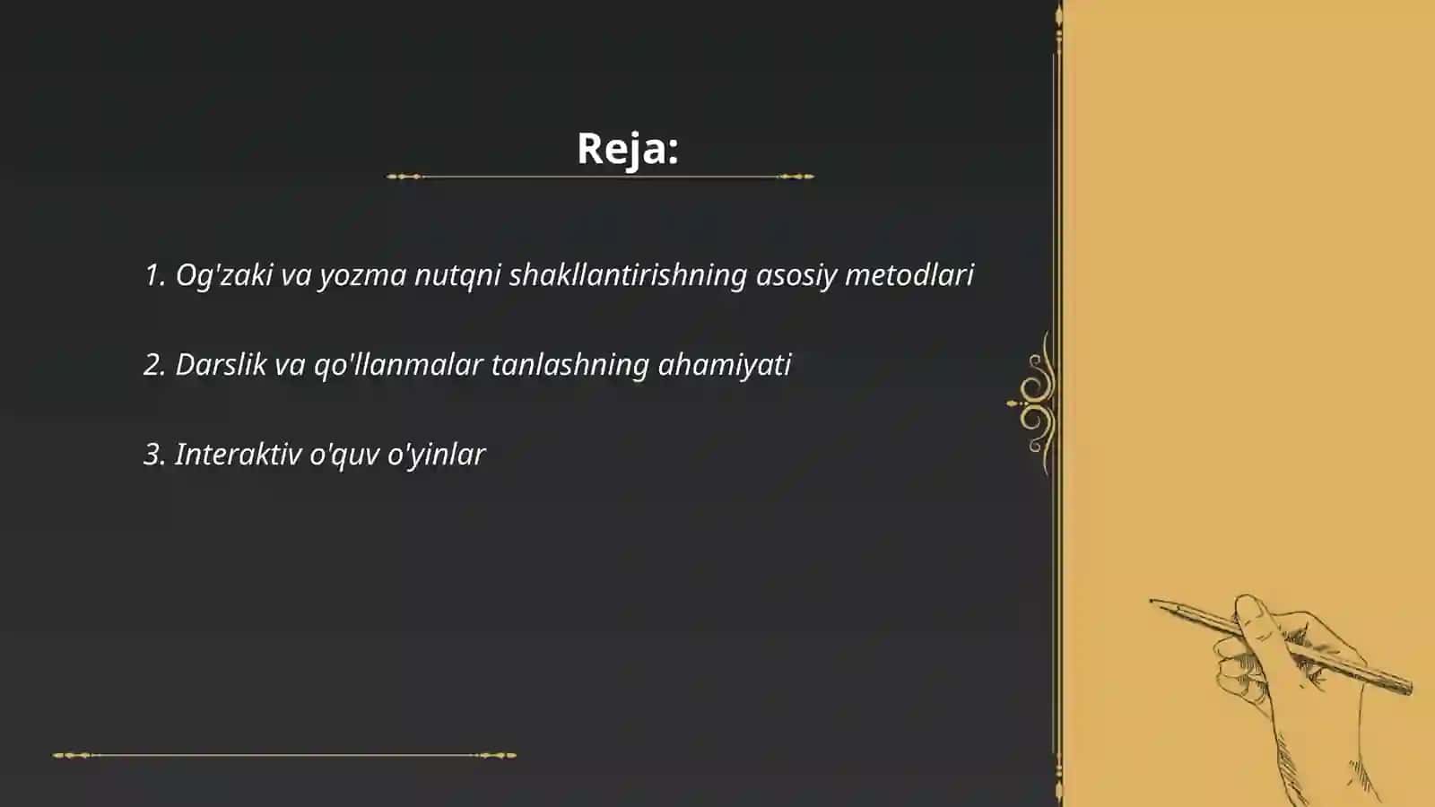 Og'zaki va yozma nutqni shakllantirish usullari 2