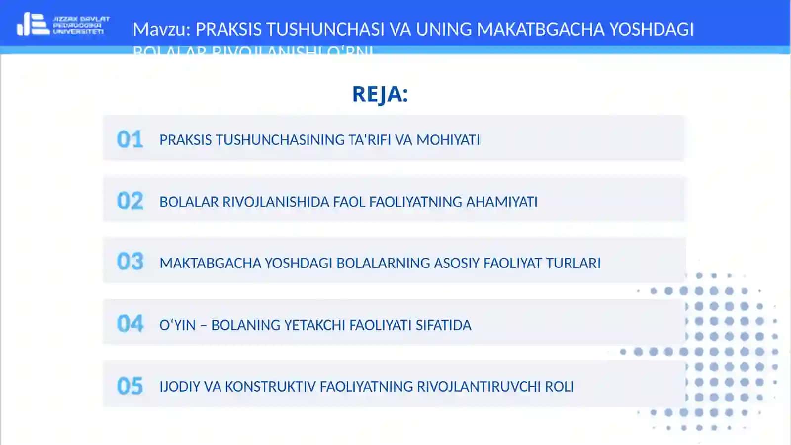 MAKTABGACHA YOSHDAGI BOLALAR PRAKSISI RIVOJLANTIRISH TEXNOLOGIYALARI 2