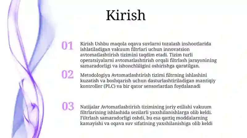 Vakuumli Filtrni Avtomatlashtirish 2