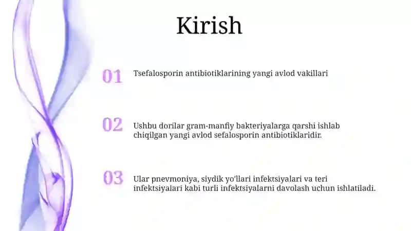 Sefalosporin Antibiotiklarining Yangi Avlod Vakillari 2