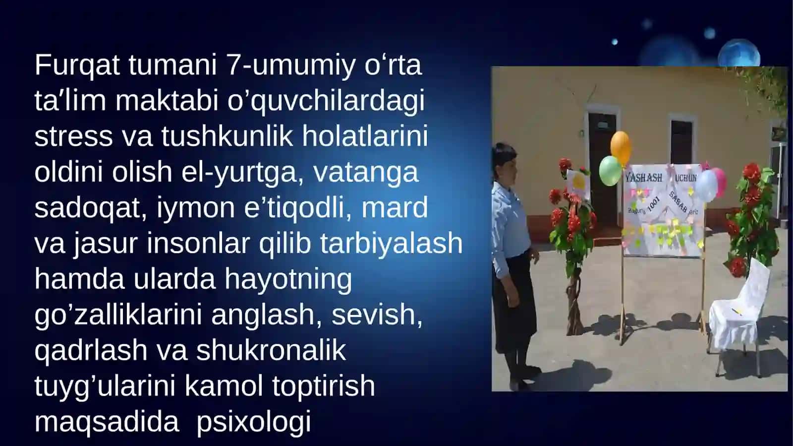 Psixologik aksiya "Yashash uchun 1001 sabab" 2