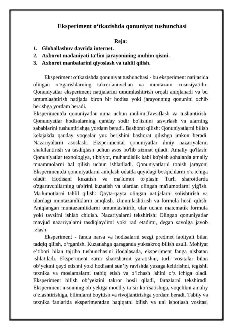 Eksperimentni rejalashtirish 2