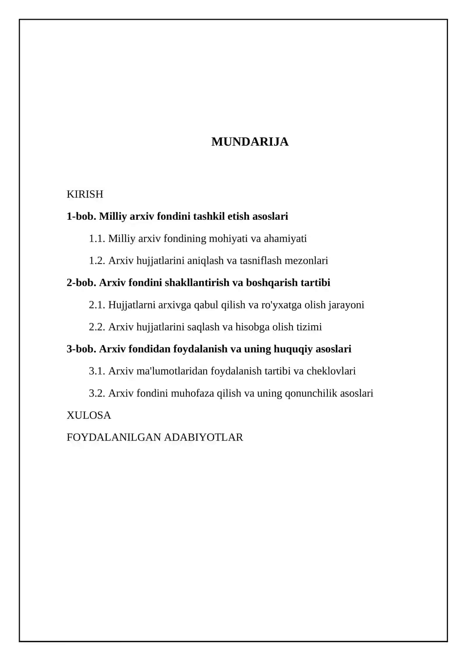 Milliy arxiv fondini tashkil qilish va ish yuritish tartibi 2