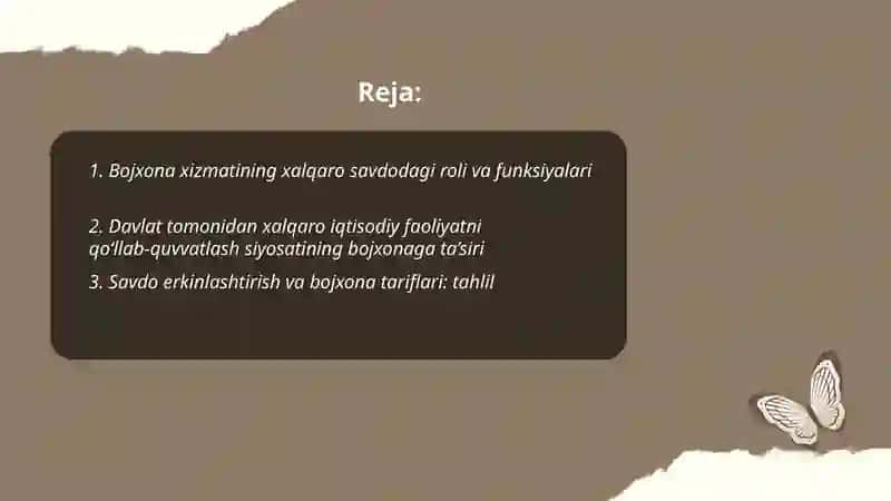 Xalıq aralaıq sawda qatnasıqlarında bajıxana xızmeti 2