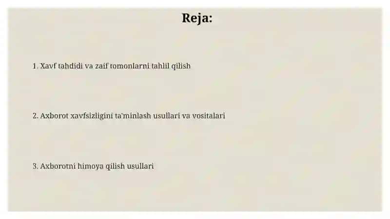 Ma'lumotlarni himoya qilish usullari 2