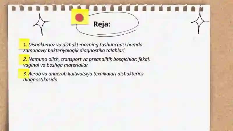Disbakterioz va dizbakteriozning zamonaviy bakteriologik diagnostikasi 2