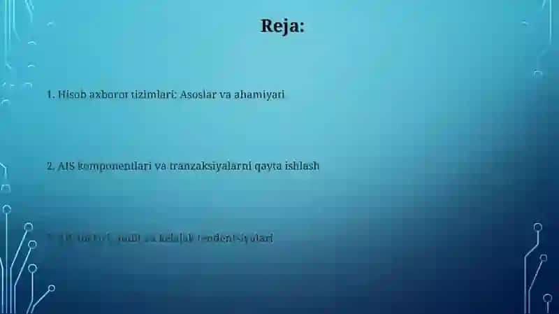 Hisob axborot tizimlari: Asoslar va ahamiyati 2