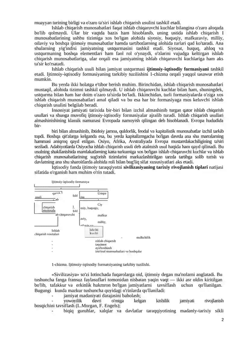 IJTIMOIY-IQTISODIY TIZIMLAR VA MULKChlLIK MUNOSABATLABI 2