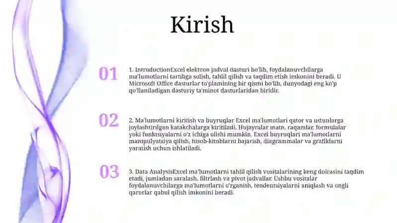Excel Dasturi Даниые Menyusi Va Uning Buyruqlari 2