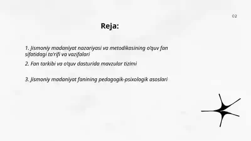 Jismoniy madaniyat nazariyasi va metodikasi fani o‘quv fan sifatida 2