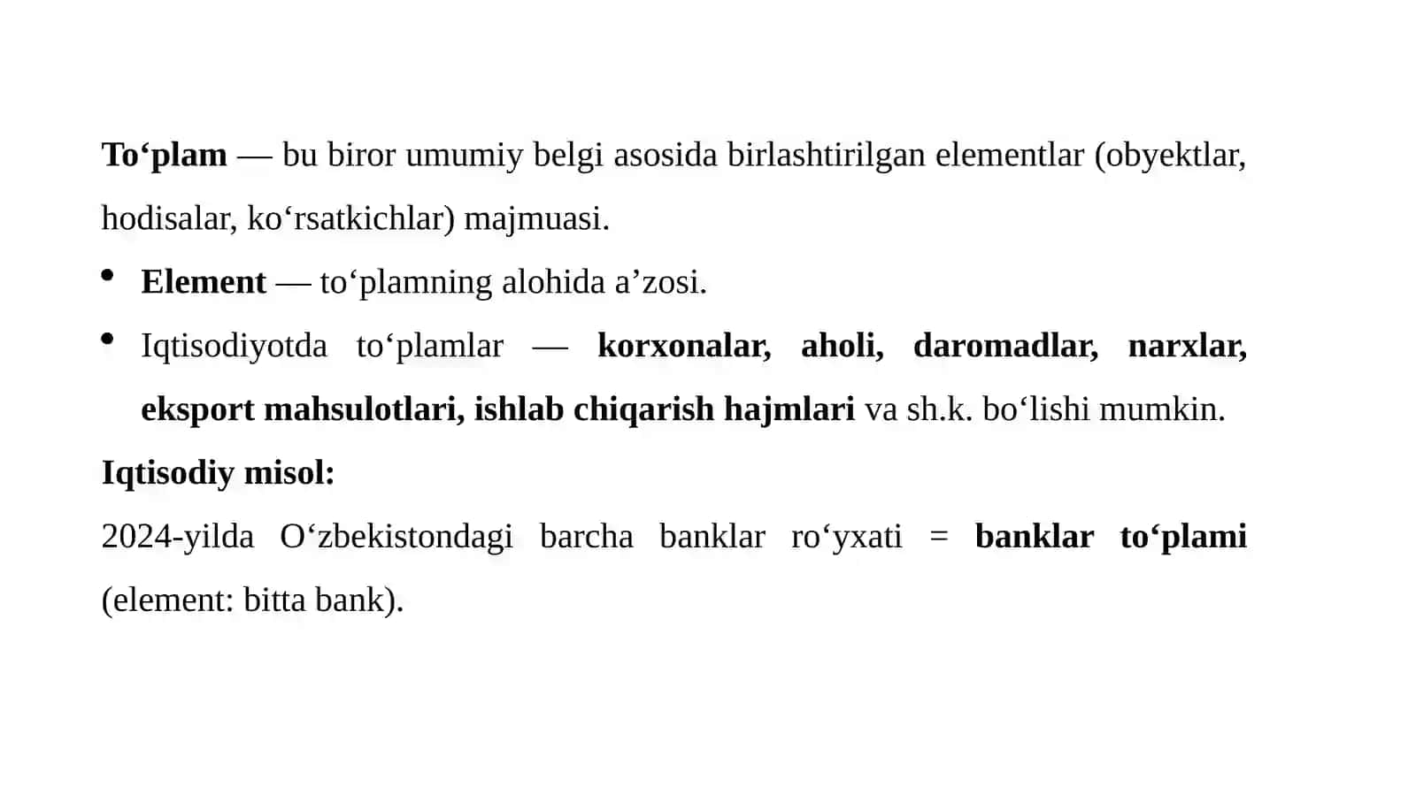 Toʻplam-Daromadlar va banklar tahlili 2