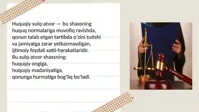 Huquqiy Xulq-Atvorlik Darslik 2