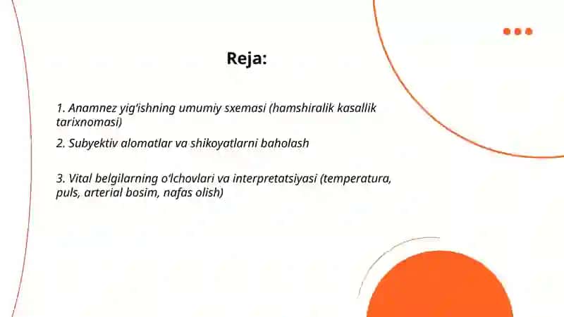 Hamshiralik kasallik tarixnomasi sxemasi 2