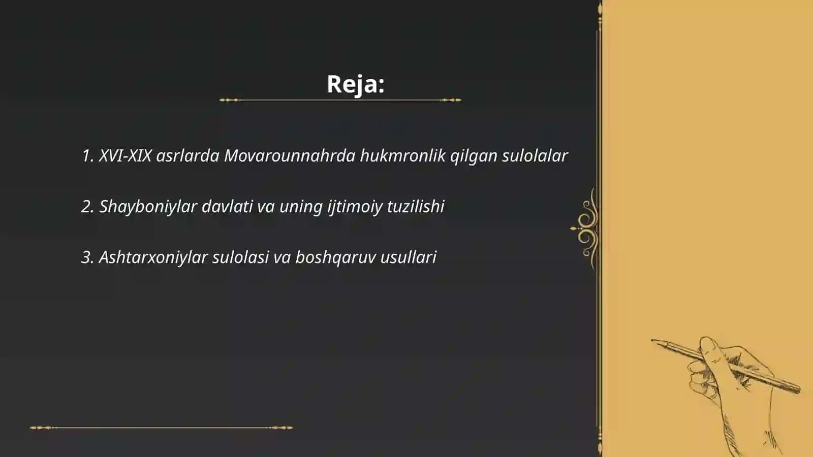 XVI-XIX asrlarda Orta osiyoda ijtimoiy siosiy axvol 2