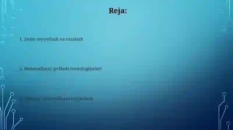 Tolali materiallarini pardozlashga tayyorlash 2