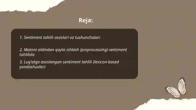 Tabiiy tilni aniqlash-Sentiment tahlili 2