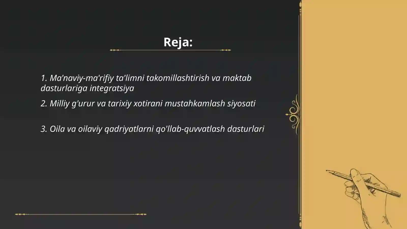 Ma'naviy-ma'rifiy ta'limni takomillashtirish va maktab dasturlariga integratsiya 2