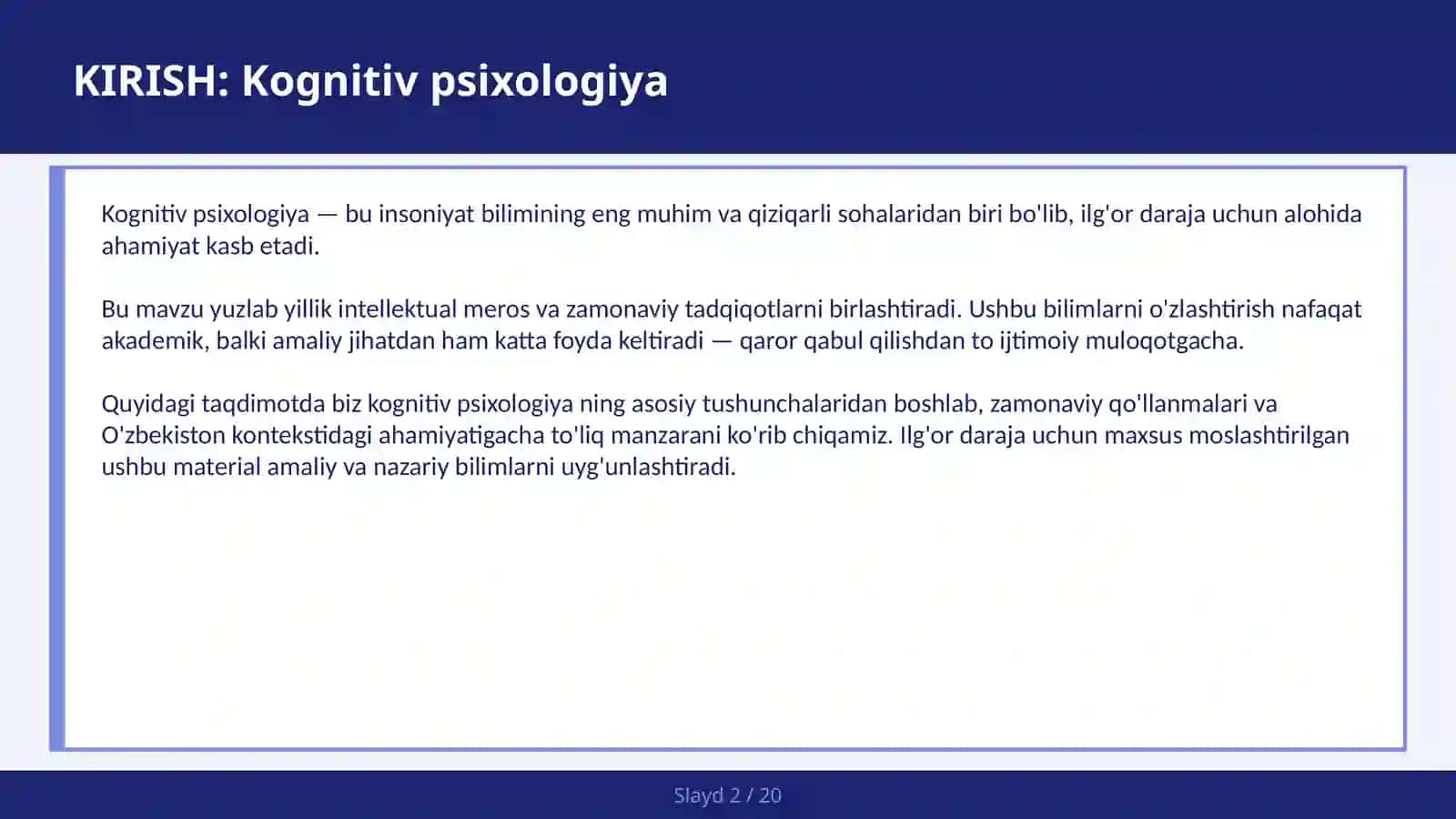 Kognitiv psixologiya 2