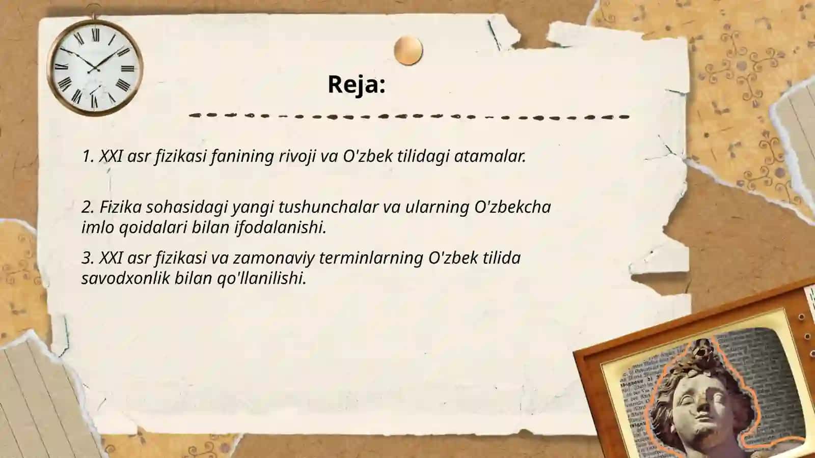 XXI asr Fizikasi Fanining Rivoji va O'zbek Tilidagi Atamalar 2