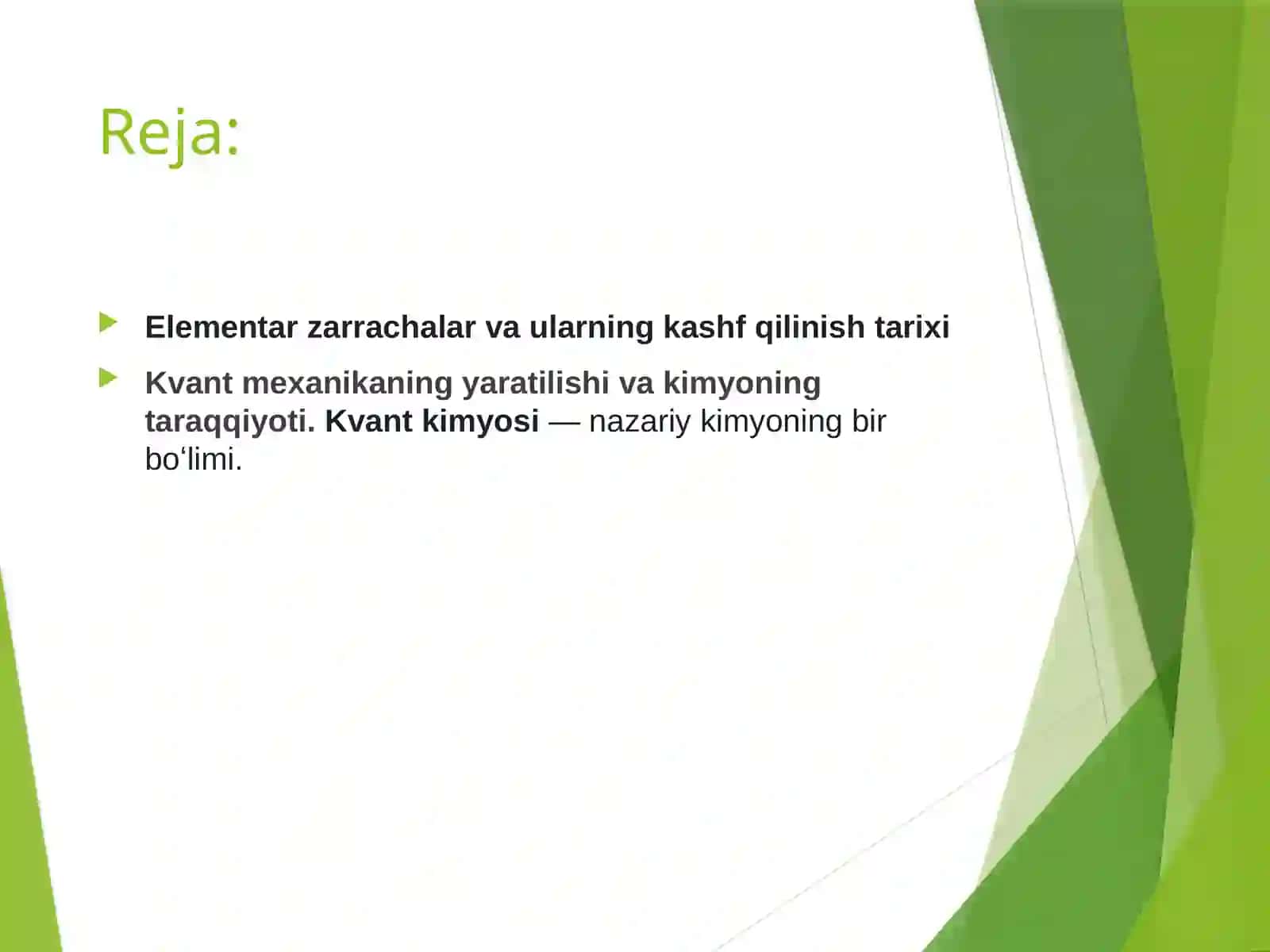 Elementar zarrachalar va ularning kashf qilinish tarixi, Kvant mexanikaning yaratilishi va kimyoning taraqqiyoti 2