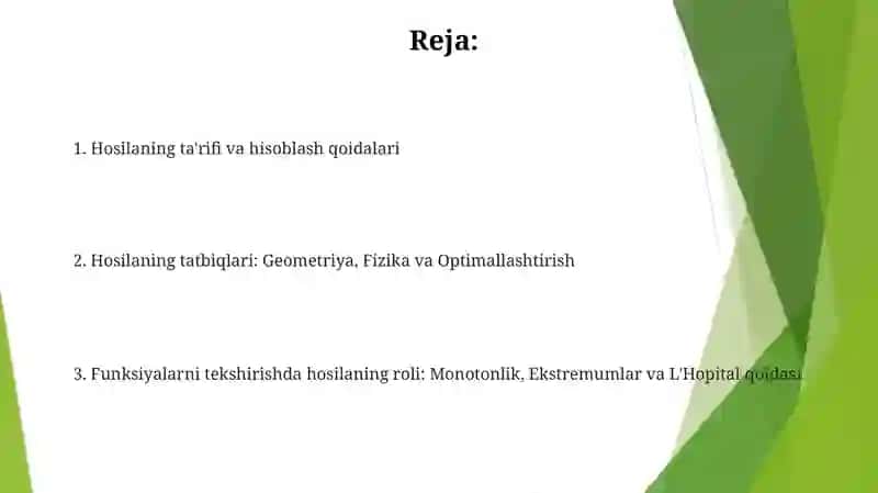 Funksiya hosilasi 2