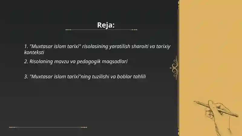 Abdurauf Fitratning “Muxtasar islom tarixi” risolasi 2