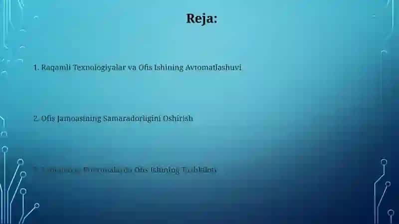 Raqamli Texnologiyalar va Ofis Ishining Avtomatlashuvi 2