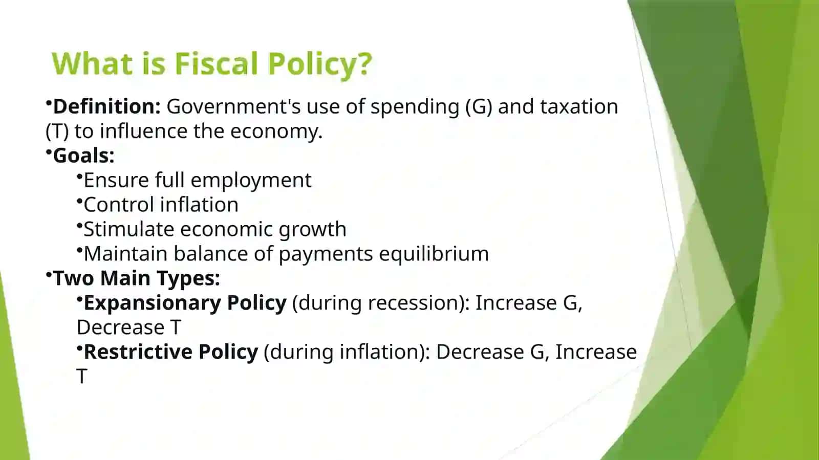 Fiscal Measures for Economic Stabilization 2