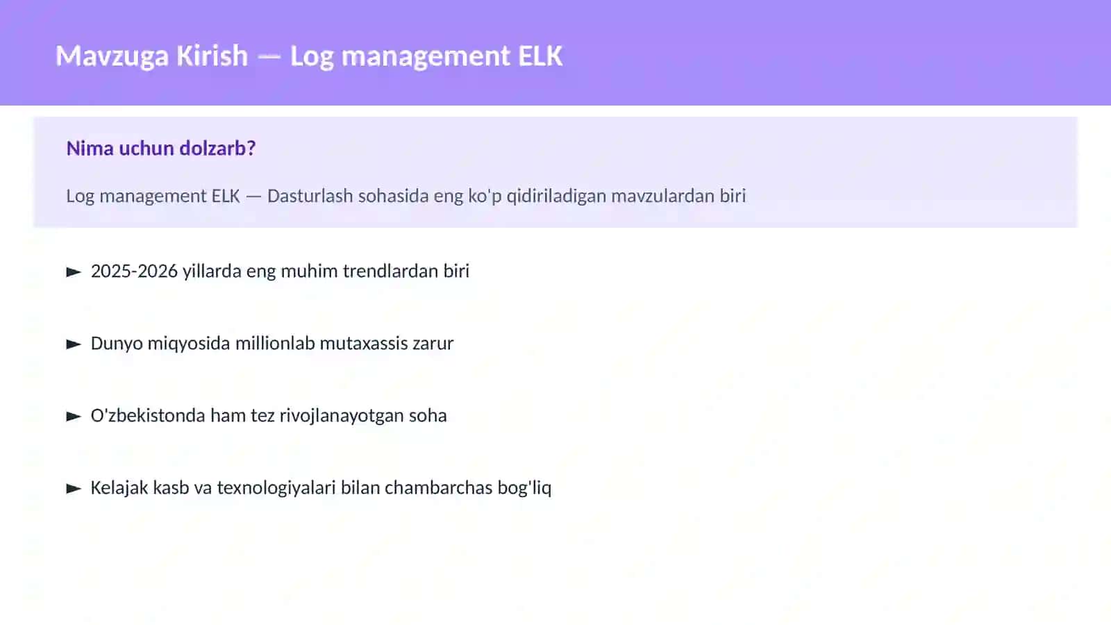 Log management ELK 2
