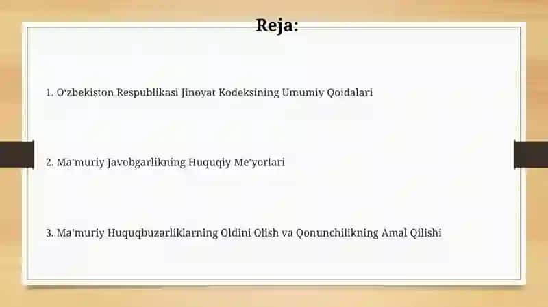 O‘zbekiston Respublikasi Jinoyat Kodeksining Umumiy Qoidalari 2