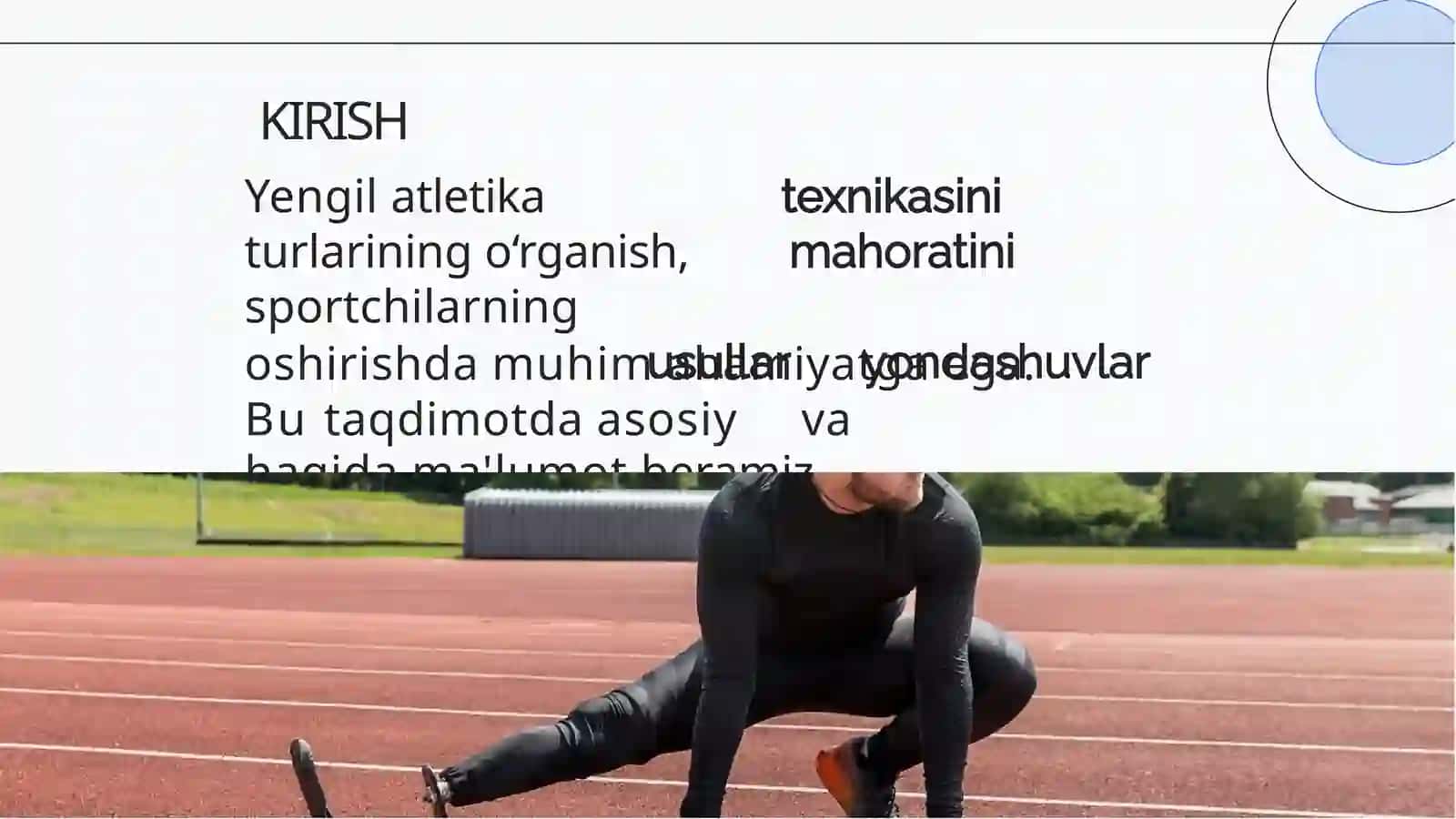 Yengil atletika sport trenirovkalarini tashkil qilish 2