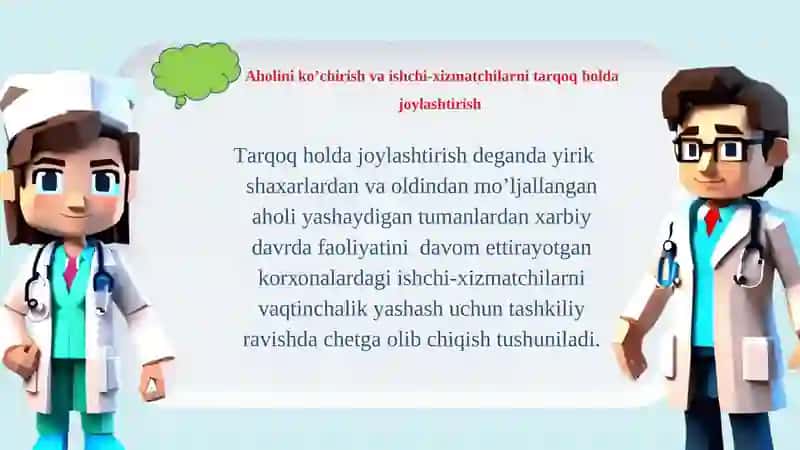 Shikastlangan O’choqlarda Tibbiy Yordamni Tashkil Qilish 2