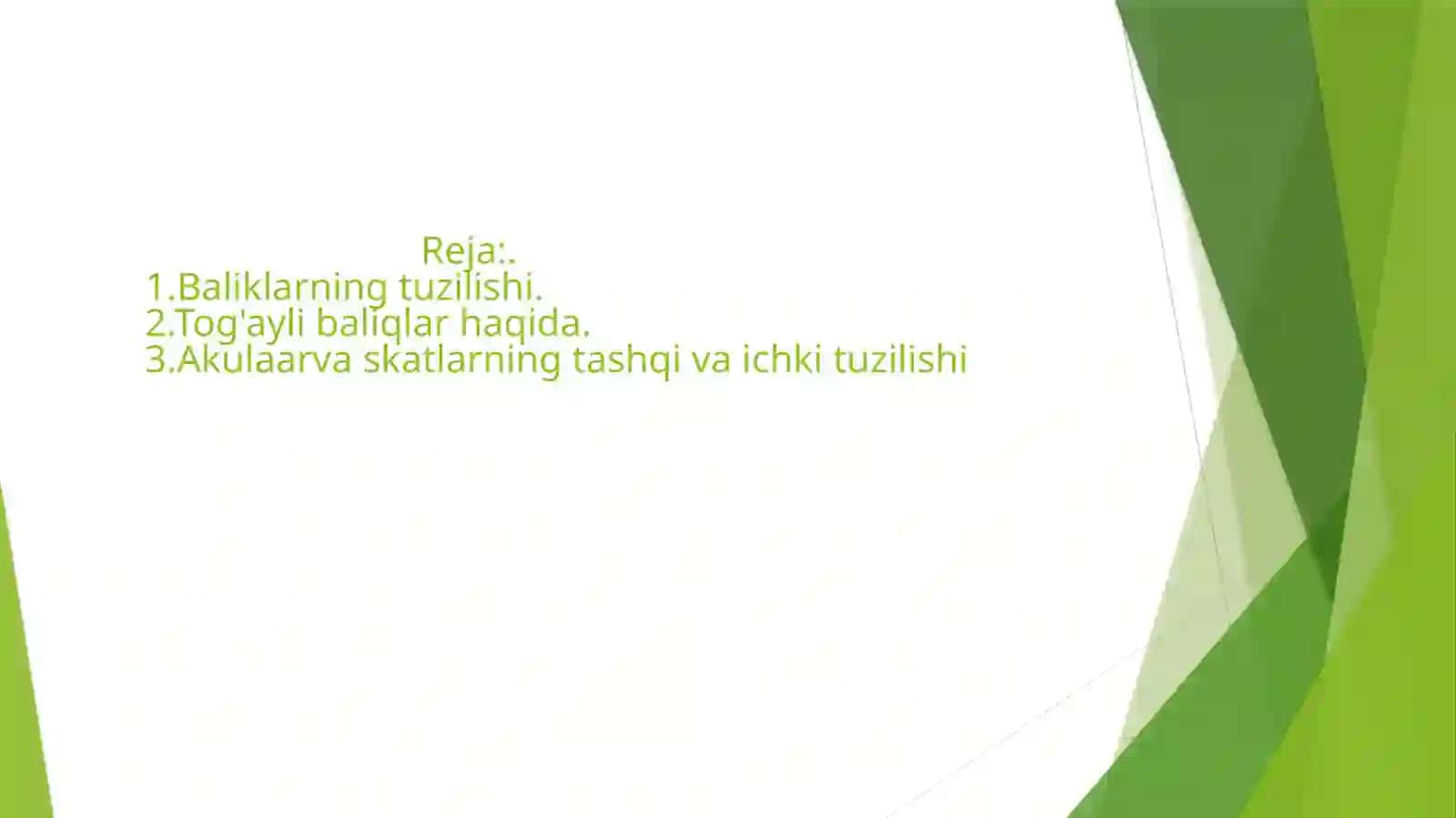 Baliqlar katta sinfi.Tog’ayi baliqlar sinfi.Akula va skatlarning tashqi va ichki tuzilishi 2