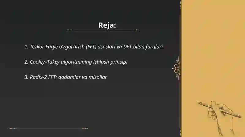 Tezkor Furye o‘zgartirish (FFT) 2