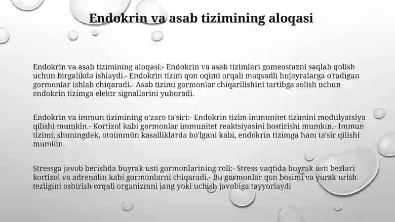 Endokrin Va Nerv Tizimi Aloqasi Endokrin Va Immun Tizimning Ozaro Aloqasi Stress Holda Buyrak Usti Postlog'Ining Garmonlarining Roli Va Hujayralarning Morfalogik Tuzilishi 2