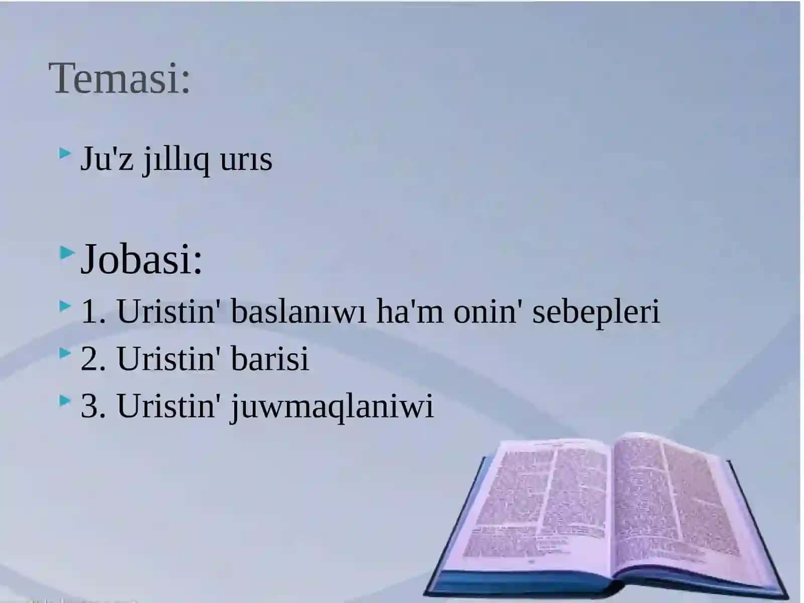 Berdaqatindagi Qaraqapaq mamleketlik universiteti Tariyx fakulteti 2
