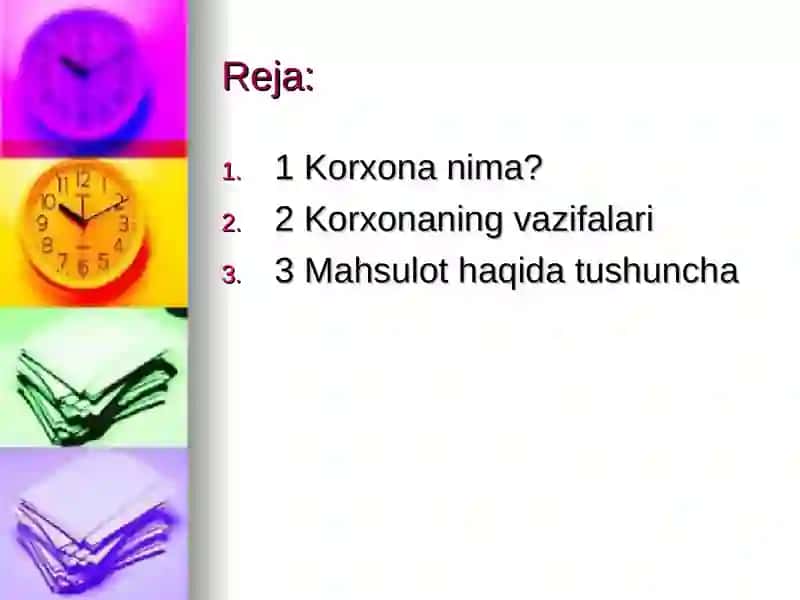 Korxona va mahsulot tavsifi 2