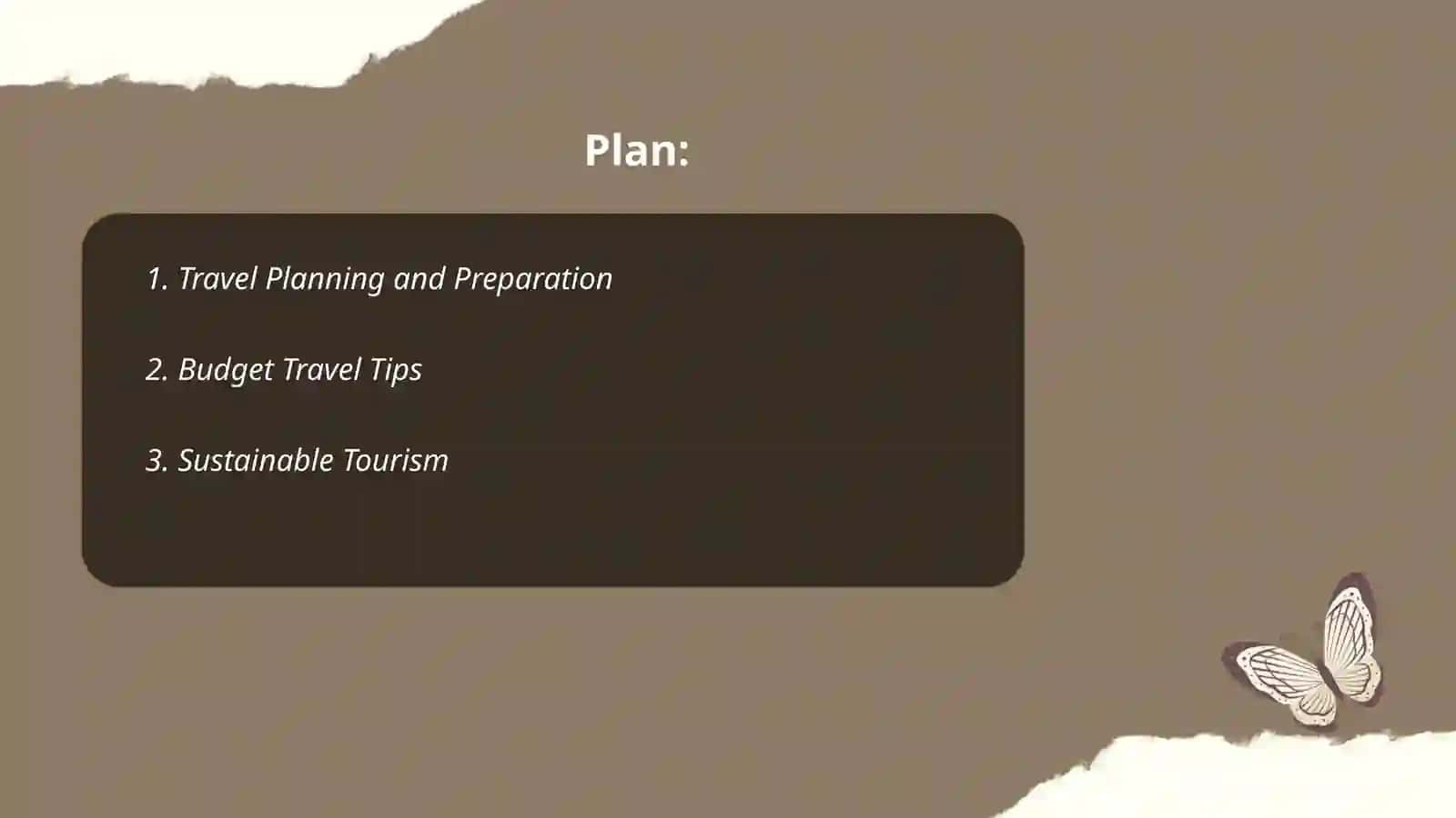 Travel Planning and Preparation 2