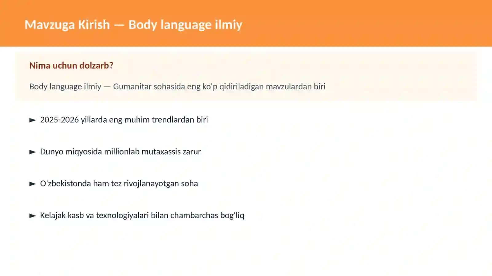 Body language ilmiy 2