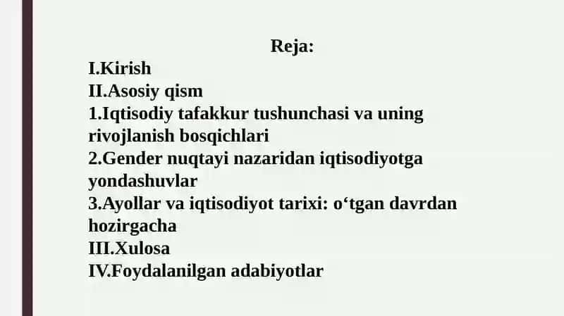 Iqtisodiy ta'fakkur va gender: ayollar va iqtisodiyot tarixi 2