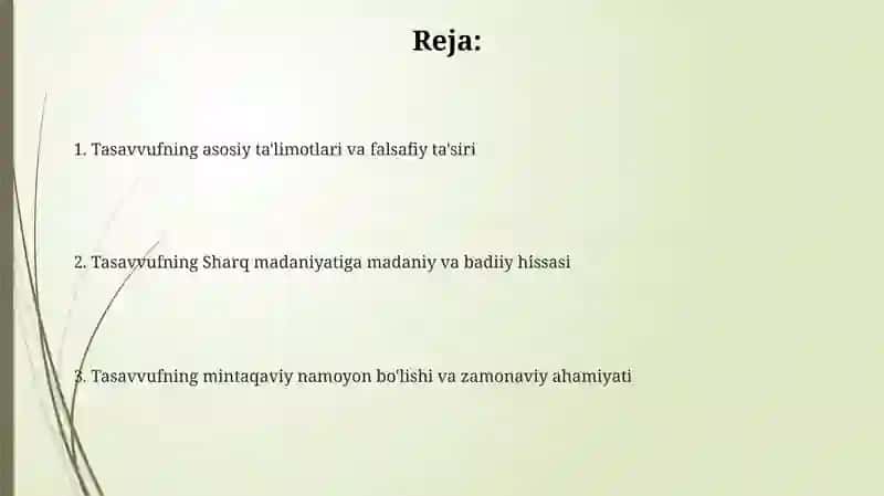Tasavvuf taʼlimotining SHarq madaniyatiga ta'siri 2