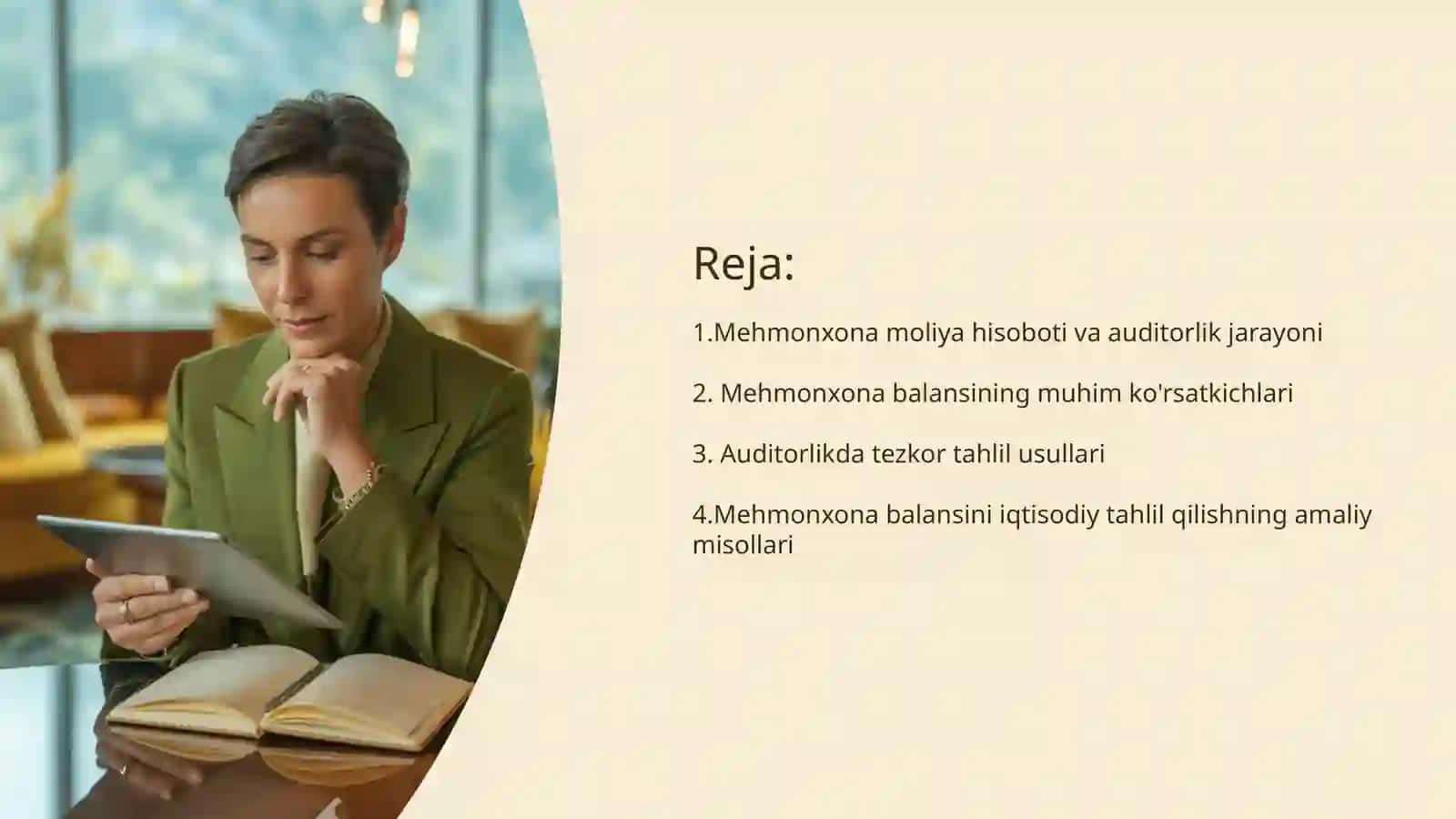 Mehmonxonalar buxgalteriya balansini iqtisodiy o'qish va tezkor tahlil qilish usullari 2