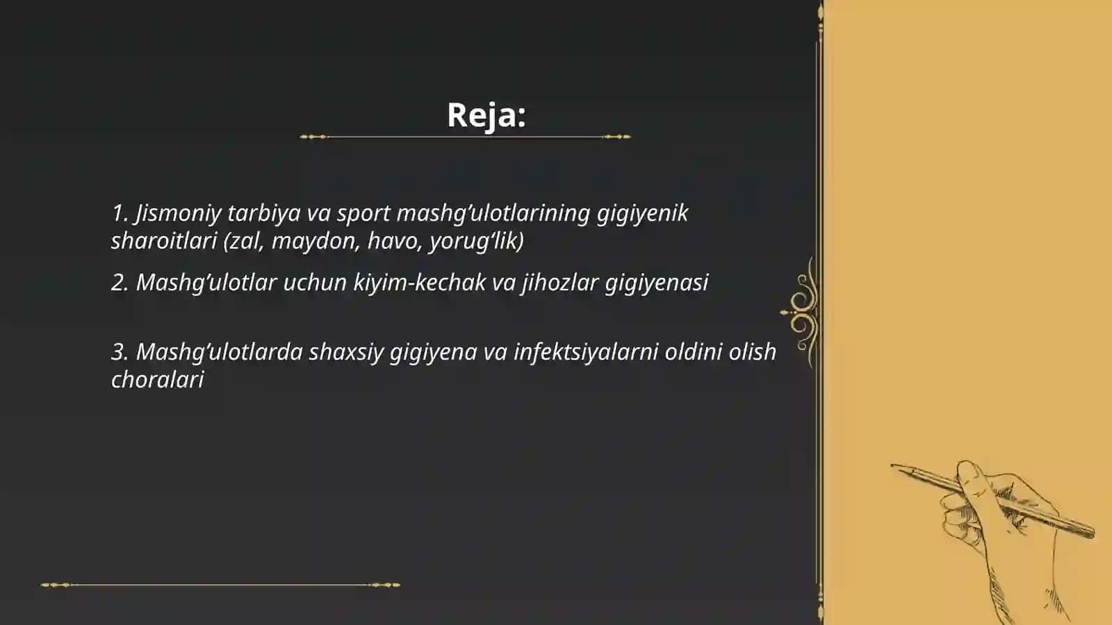 Jismoniy tarbiya gigeyenasi va sportning tibbiy-fiziologik asoslari 2